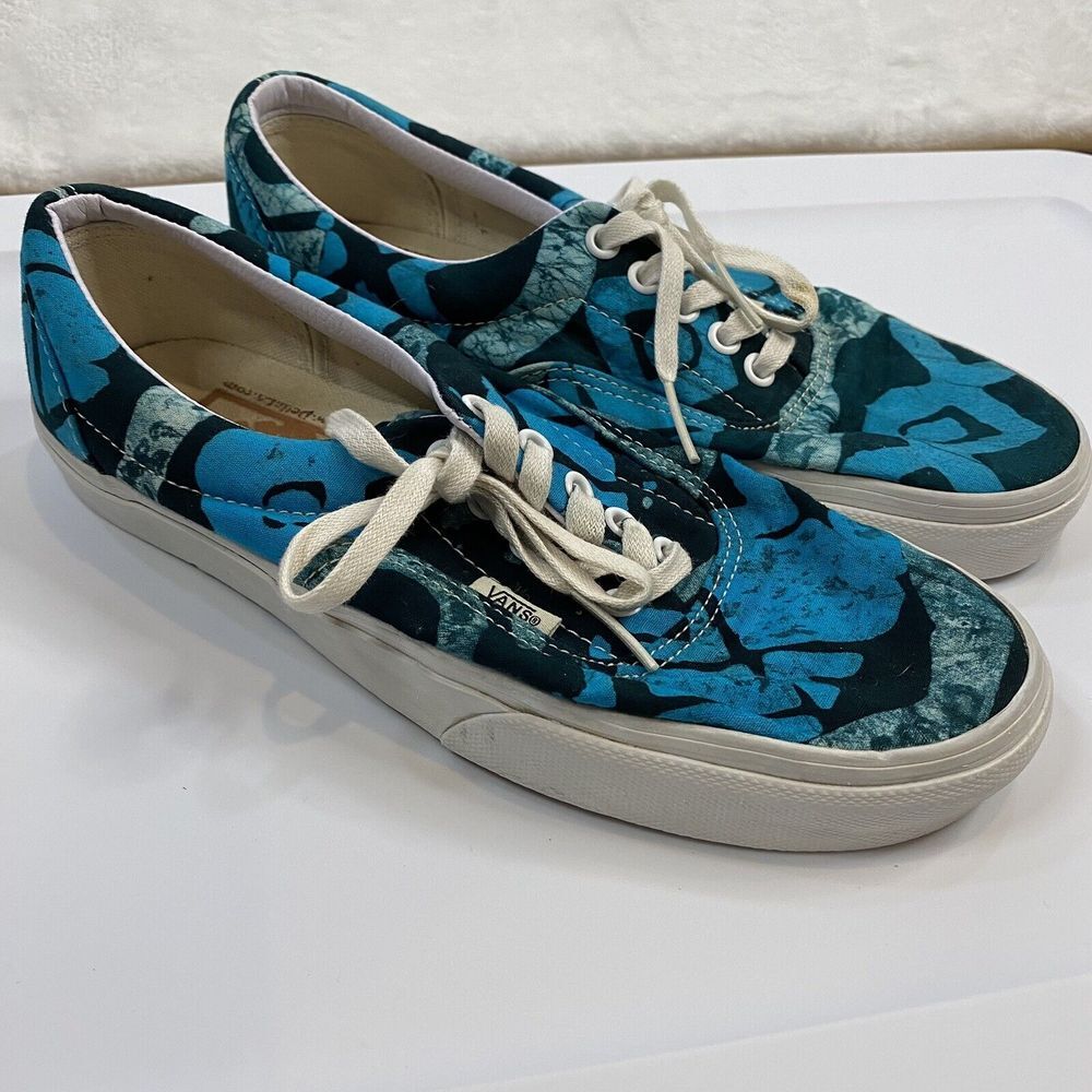 RARE🔥 VANS‎ Della Era Low Top Sneakers Multicolored Green Blue Sz 7.5 Mens Shoe